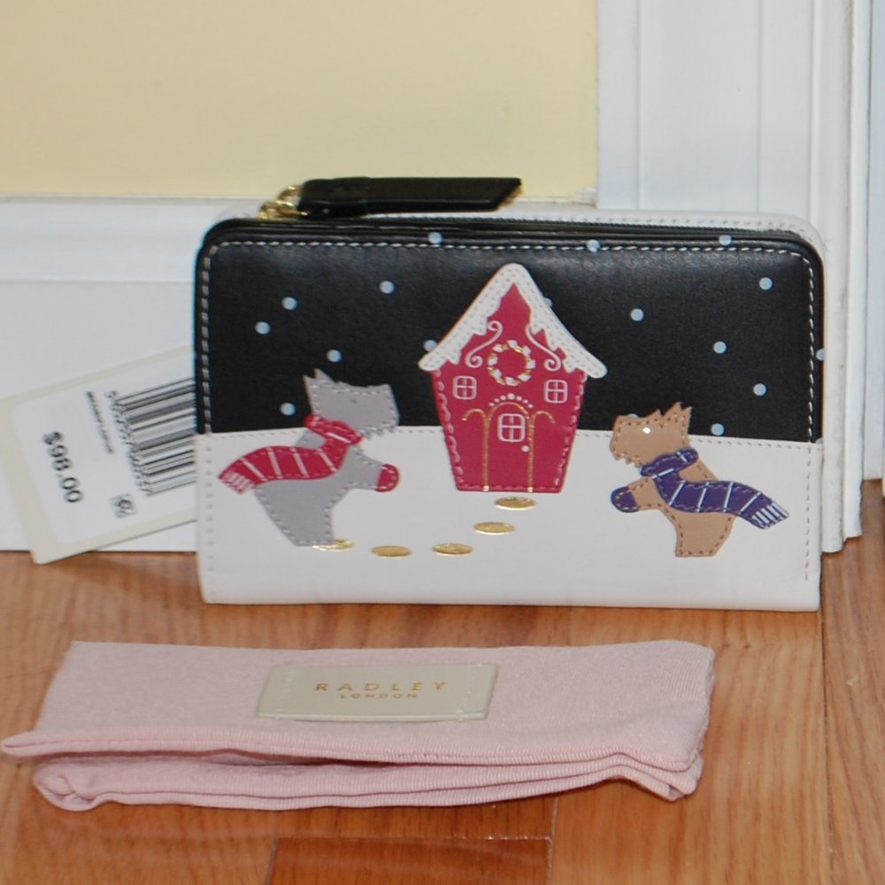 NWT RADLEY LONDON HOME FOR THE HOLIDAYS MEDIUM BI FOLD WALLET